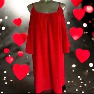 $10 Add-On ✅Red Oversized Dress